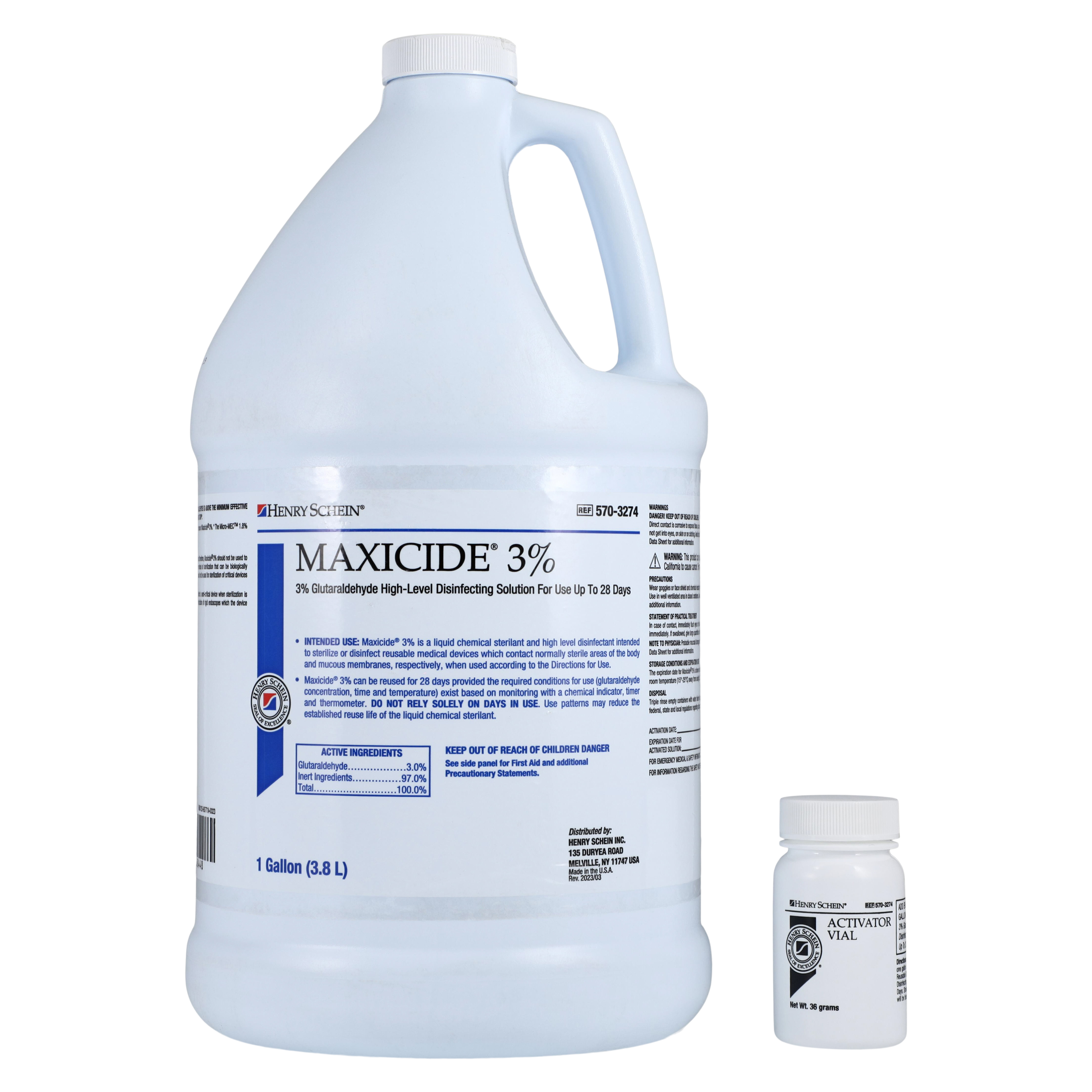 MaxiCide Instrument Disinfectant 3% Glutaraldehyde 1 Gallon Gal/Bt